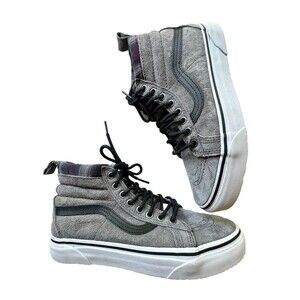 Vans Sk8 Hi Sneakers Size Women 7.5 Men 6 Gray Suede Casual Shoes 721356